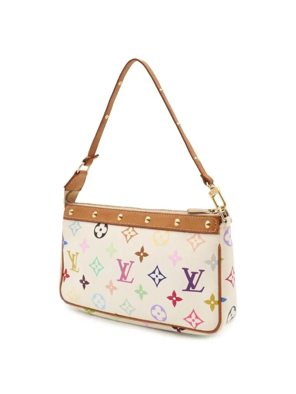 Louis Vuitton Monogram Multicolor Pochette Accessoires Pouch Party Blanc White